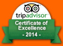 TripAdvisor Certificate of Excellence 2014